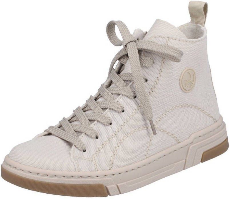 Rieker Sneakers high top sneaker vrijetijdsschoen veterschoen met rits