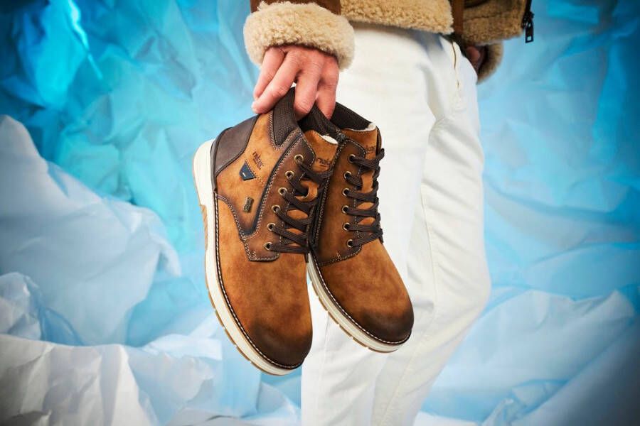 Rieker Winterlaarzen veterschoenen winterenkellaars memocup-uitrusting used-look