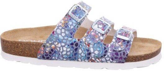 Rohde Slippers Alba zomerschoenen slippers pantoffels met kleurrijke print g-breedte = breed