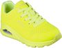 Skechers Uno Gen1 Neon Glow Unisex Sneakers Geel - Thumbnail 2