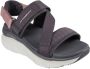 Skechers D'Lux Walker Kind Mind 119302-GYPR Vrouwen Grijs Sandalen - Thumbnail 2