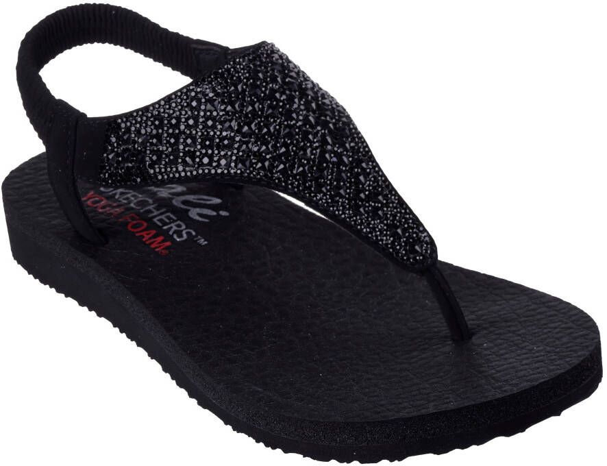 Skechers Dames Sandaal Meditation Rockstar Zwart