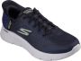 Skechers Go Walk Flex New World Instappers Donkerblauw Lime - Thumbnail 58