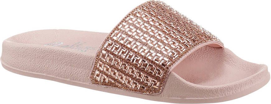 Skechers Slippers POP UPS NEW SPARK zomerschoen slippers met glinsterende bandage