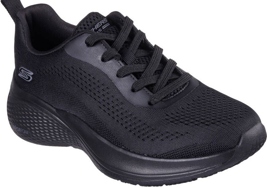 Skechers Sneakers BOBS INFINITY freizeitschoen fitnessschoen veterschoen in trendy materialenmix