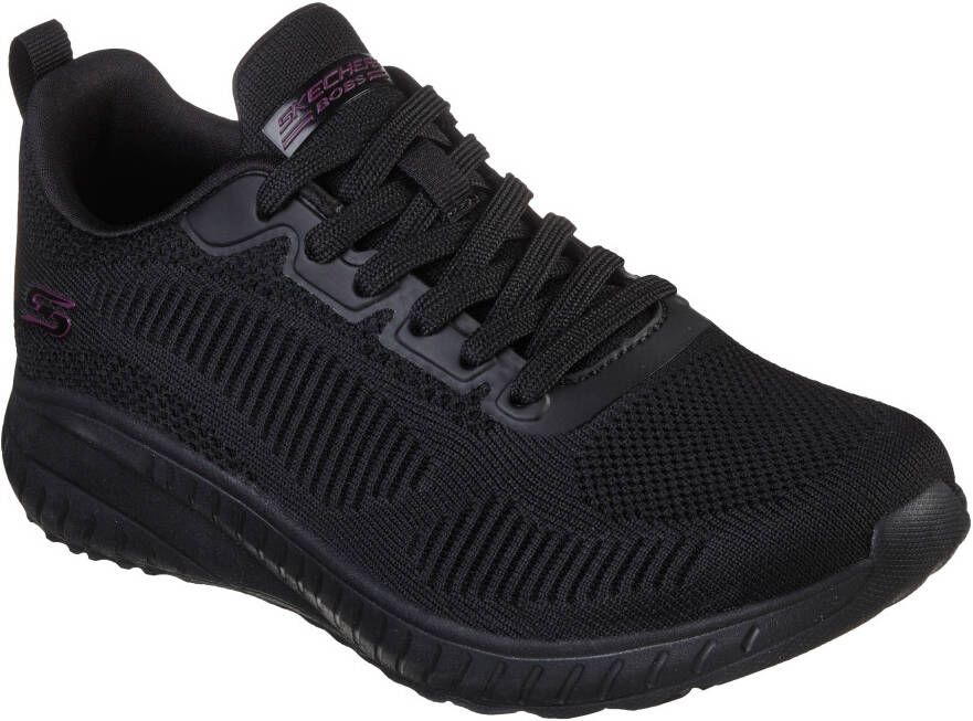 Skechers Sneakers BOBS SQUAD CHAOS FACE OFF machinewasbaar g-breedte vrijetijdsschoen lage schoen veterschoen