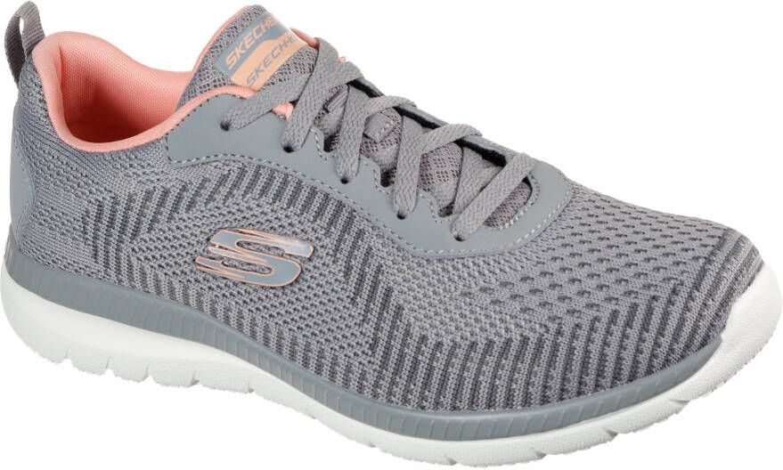 Skechers Sneakers BOUNTIFUL-PURIST in brei-look vrijetijdsschoen halfschoen veterschoen