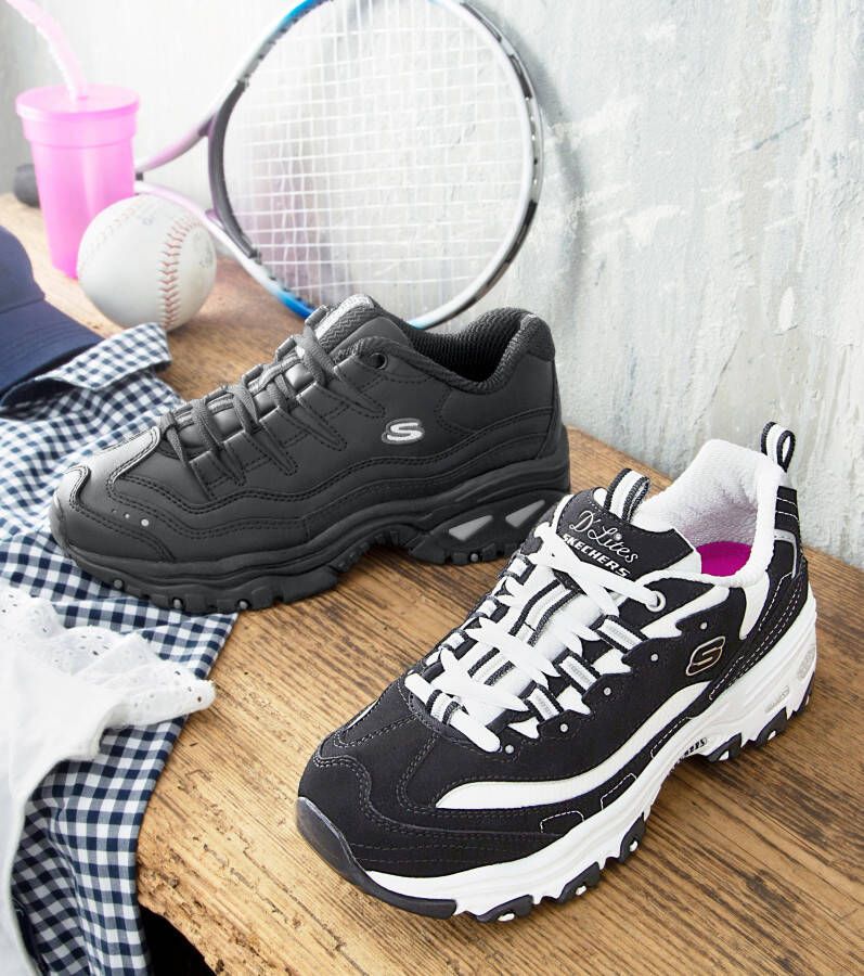 Skechers Sneakers D´Lites Biggest Fan in trendy chunky-style vrijetijdsschoen lage schoen veterschoen