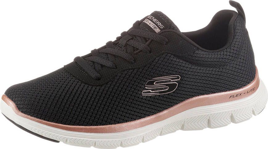 Skechers Sneakers FLEX APPEAL 4.0 BRILLINAT VIEW met air cooled memory foam vrijetijdsschoen halfschoen veterschoen