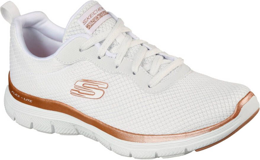 Skechers Sneakers FLEX APPEAL 4.0 BRILLINAT VIEW met air cooled memory foam vrijetijdsschoen lage schoen veterschoen