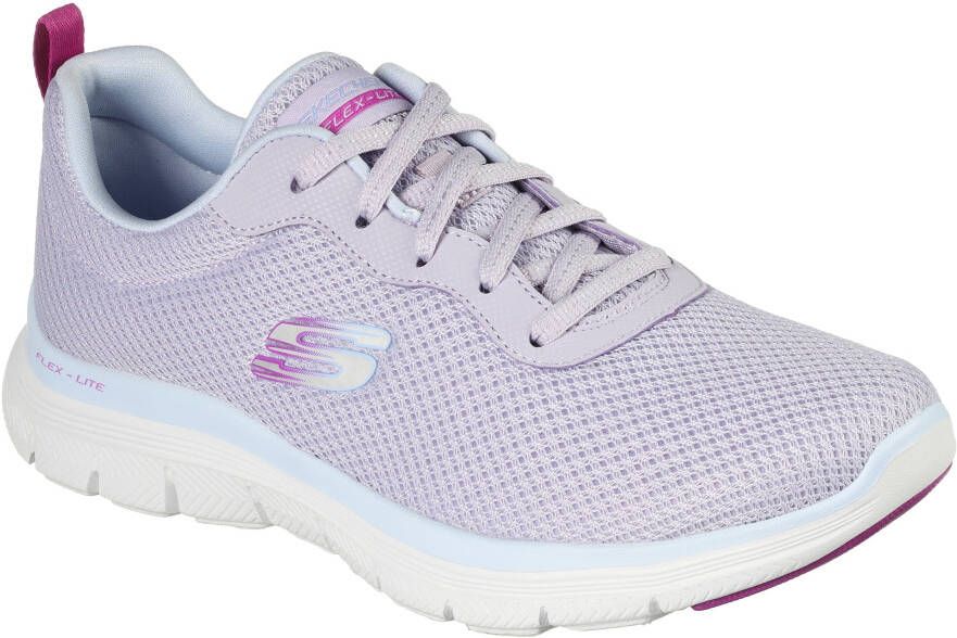 Skechers Sneakers FLEX APPEAL 4.0 BRILLINAT VIEW met air cooled memory foam vrijetijdsschoen halfschoen veterschoen