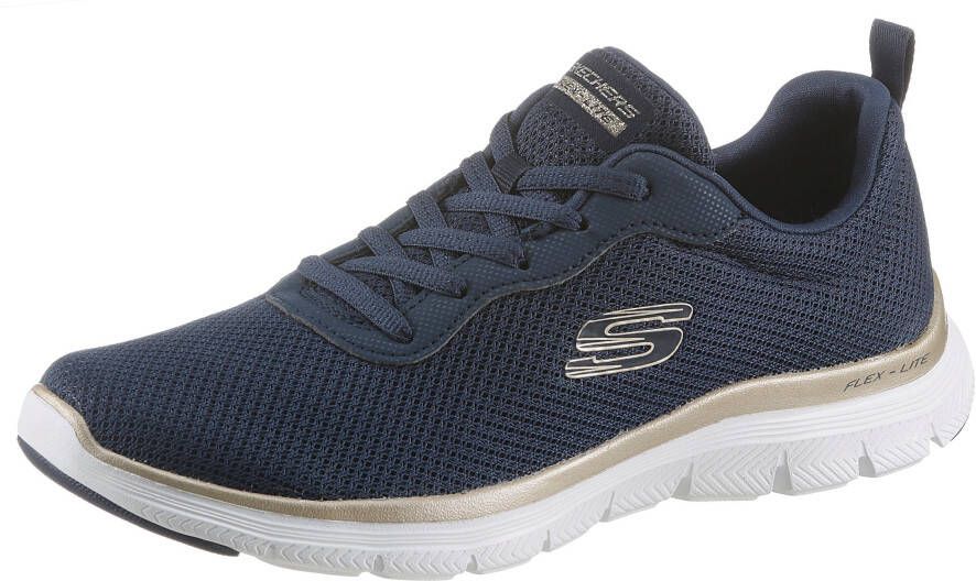 Skechers Sneakers FLEX APPEAL 4.0 BRILLINAT VIEW vrijetijdsschoen lage schoen veterschoen met air cooled memory foam