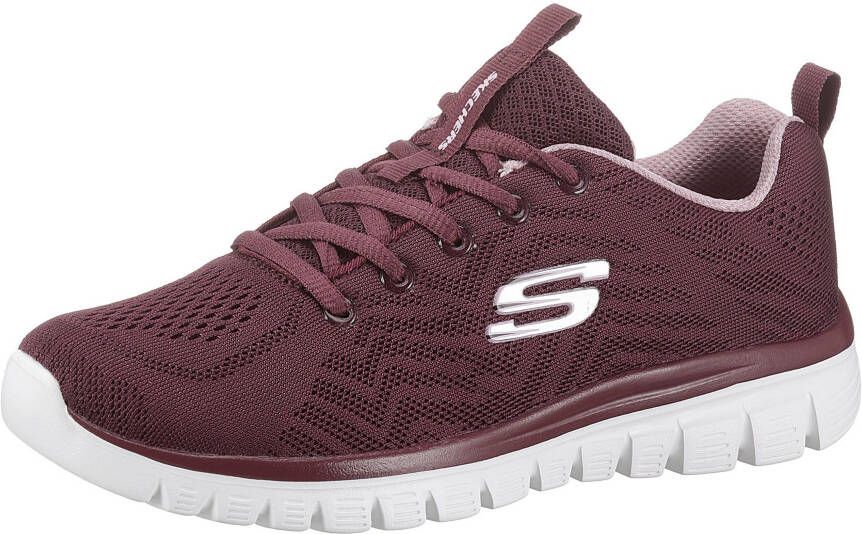 Skechers Sneakers Graceful Get Connected met memory foam vrijetijdsschoen halfschoen veterschoen