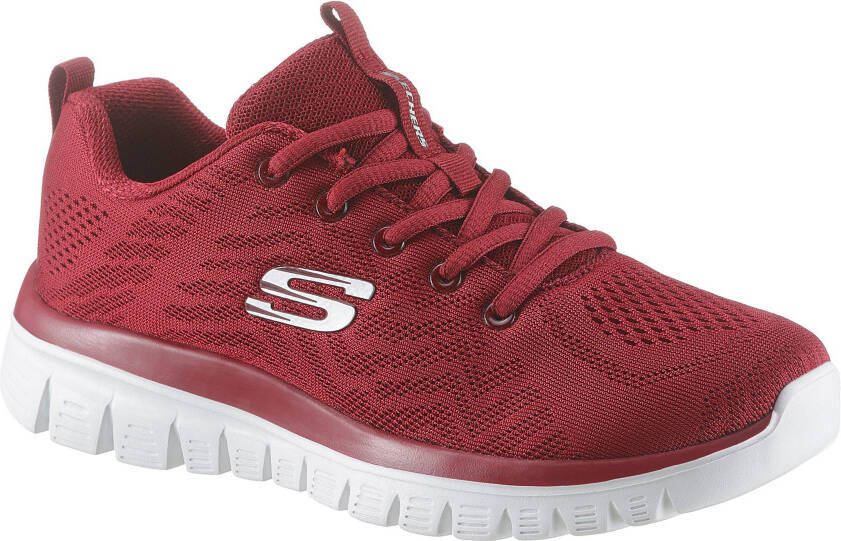 Skechers Sneakers Graceful Get Connected met memory foam vrijetijdsschoen halfschoen veterschoen