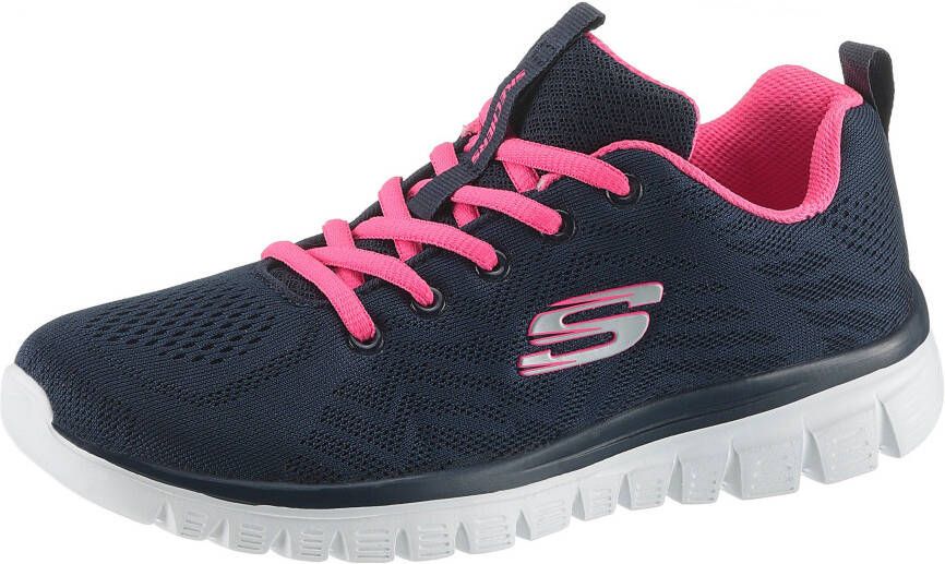 Skechers Sneakers Graceful Get Connected met memory foam vrijetijdsschoen lage schoen veterschoen