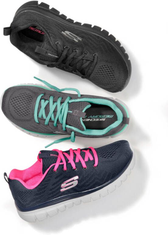 Skechers Sneakers Graceful Get Connected met memory foam vrijetijdsschoen halfschoen veterschoen