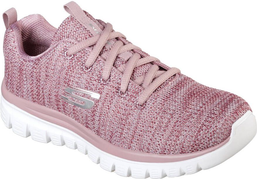 Skechers Sneakers Graceful Twisted Fortune met memory foam vrijetijdsschoen halfschoen veterschoen