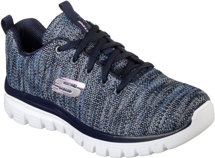 Skechers Sneakers Graceful Twisted Fortune met memory foam vrijetijdsschoen halfschoen veterschoen