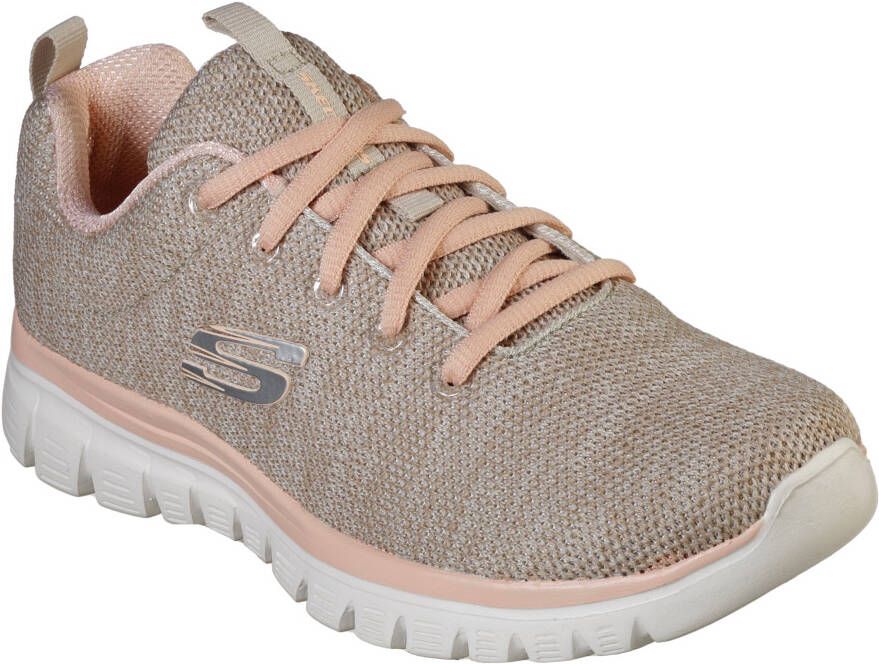 Skechers Sneakers Graceful Twisted Fortune met memory foam vrijetijdsschoen halfschoen veterschoen