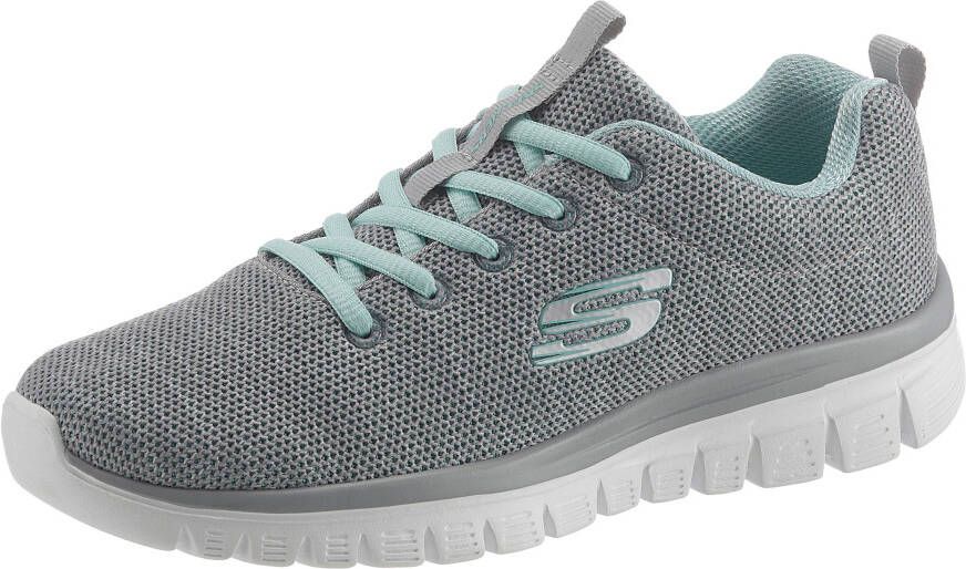 Skechers Sneakers Graceful Twisted Fortune met memory foam vrijetijdsschoen halfschoen veterschoen