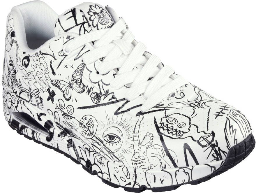 Skechers Sneakers met skech-air luchtkamers zool vrijetijdsschoen lage schoen veterschoen