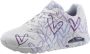 Skechers Sneakers met sleehak UNO-SPREAD THE LOVE vrijetijdsschoen lage schoen veterschoen met opvallende graffiti-print - Thumbnail 3