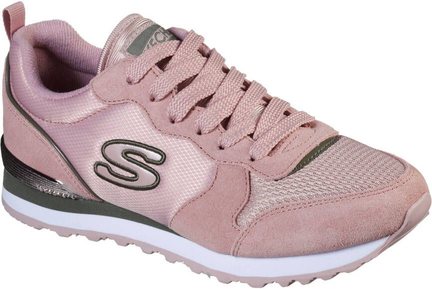 Skechers Sneakers Nylon Quarter Lace Up Jogger in modieuze contrastlook vrijetijdsschoen halfschoen veterschoen