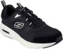 Skechers Sportieve Heren Zwarte Leren Sneaker met AirCushioned Zool Zwart Heren - Thumbnail 4