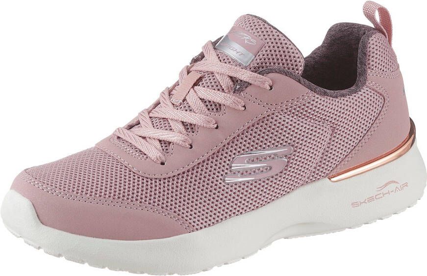 Skechers Sneakers Skech-Air Dynamight Fast Brake Metallic element bij de hak vrijetijdsschoen halfhoge schoen veterschoen