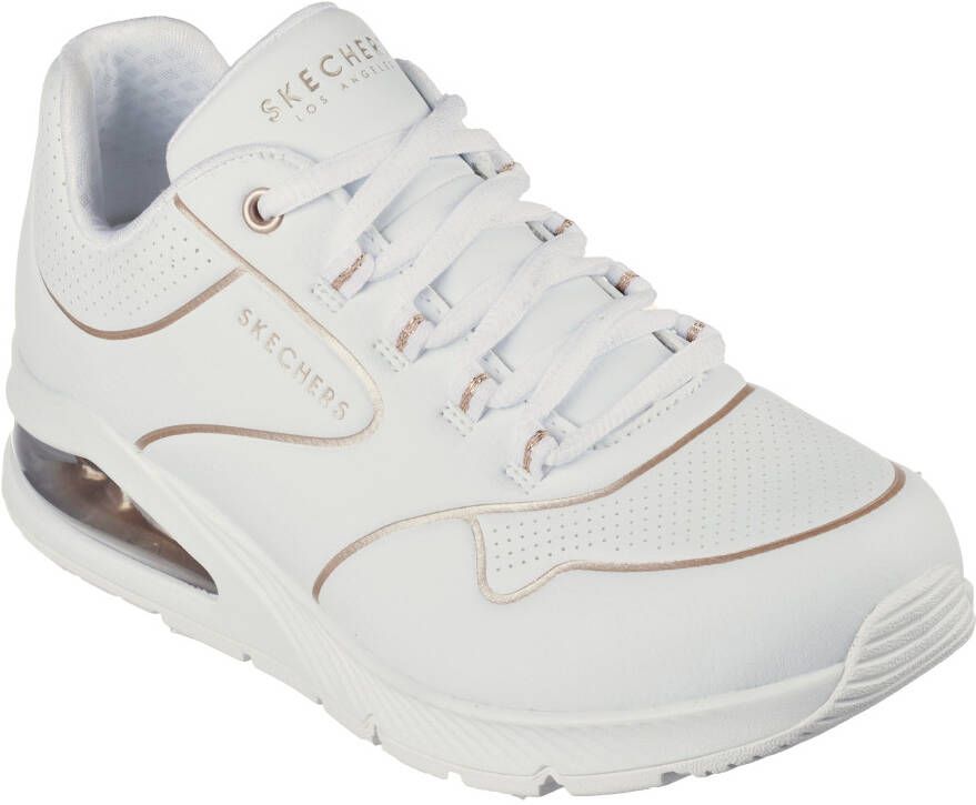 Skechers Sneakers UNO 2 GOLDEN TRIM met metallic-details vrijetijdsschoen halfhoge schoen veterschoen