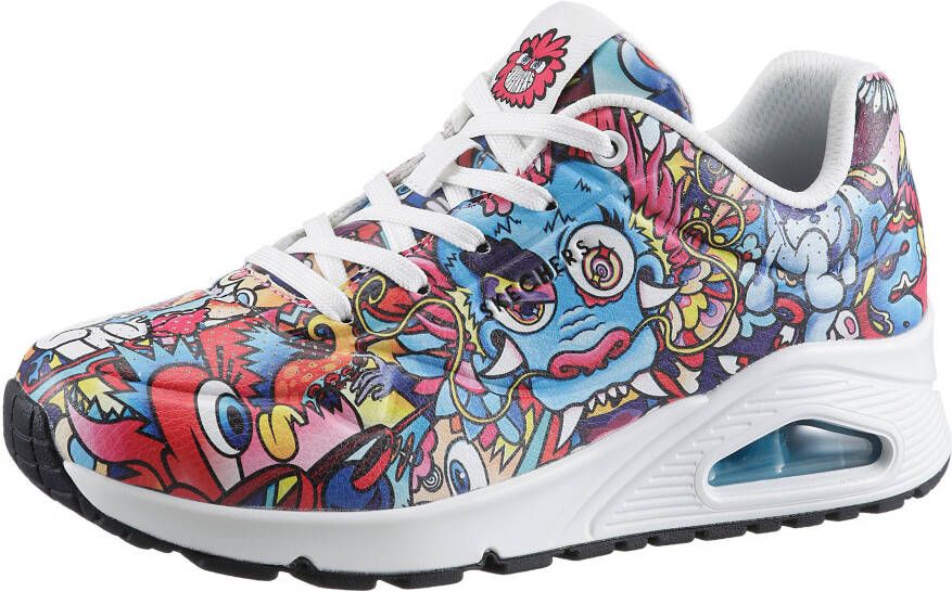 Skechers Uno Color Doodle 183500-MLT Mannen Veelkleurig Sneakers - Foto 4