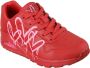 Skechers Uno Goldcrown Dripping Heart Sneaker Vrouwen Rood roze - Thumbnail 4