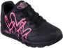 Skechers Sneakers UNO DRIPPING IN LOVE met hart-graffiti-print vrijetijdsschoen lage schoen veterschoen - Thumbnail 2