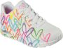 Skechers Sneakers UNO HIGHLIGHT LOVE vrijetijdsschoen lage schoen veterschoen met hartjes-print - Thumbnail 3