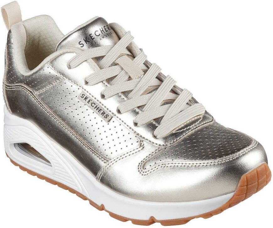 Skechers Sneakers Uno Metallixs Wedge sneakers plateausneakers veterschoenen met Skech-Air