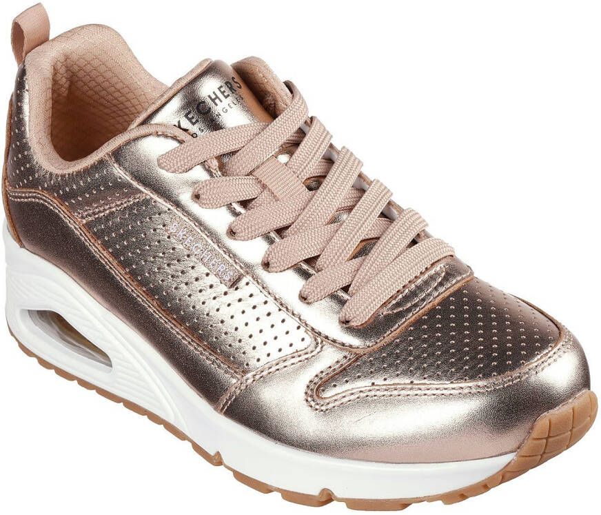 Skechers Sneakers Uno Metallixs Wedge sneakers plateausneakers veterschoenen met Skech-Air