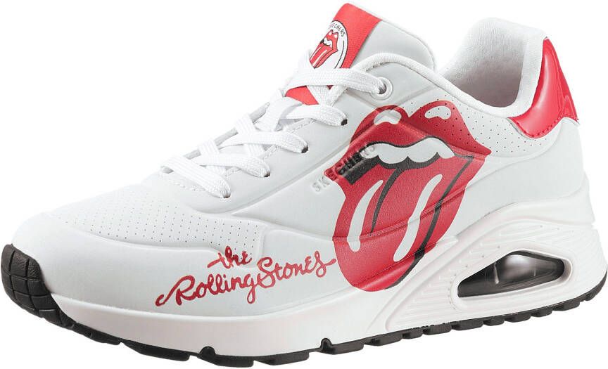 Skechers Sneakers UNO ROLLING STONES met zijprint vrijetijdsschoen halfhoge schoen veterschoen