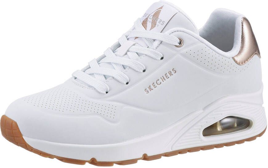 Skechers Sneakers Uno vrijetijdsschoen halfschoen veterschoen met metallic-inzet