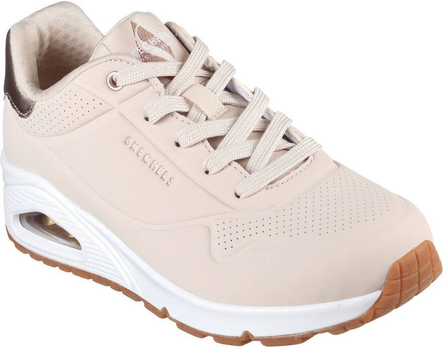 Skechers Sneakers Uno vrijetijdsschoen lage schoen veterschoen met metallic-inzet