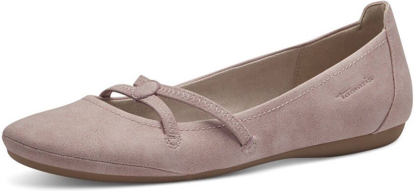 Tamaris Ballerina's Caterina Flats feestelijke mode slipper met elastische riem