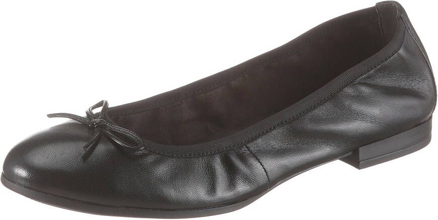 Tamaris Ballerina's Flats slipper businessschoen met decoratieve strik