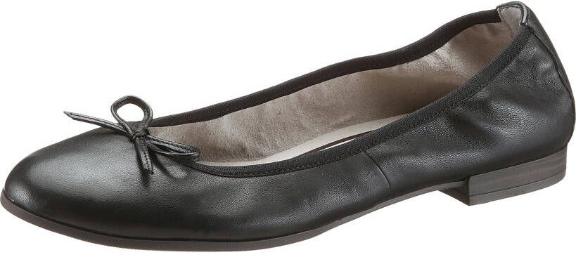 Tamaris Ballerina's Flats slipper businessschoen met decoratieve strik