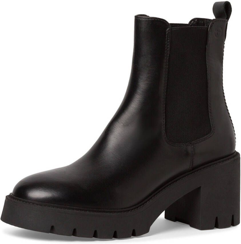 Tamaris Chelsea-boots met aanhaaklus en twee stretch-inzetten