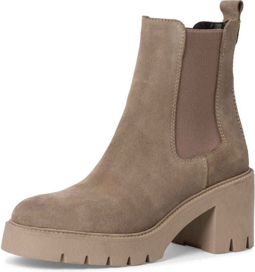 Tamaris Chelsea-boots met aanhaaklus en twee stretch-inzetten