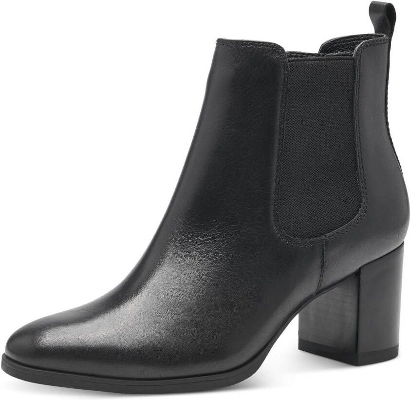 Tamaris Chelsea-boots blokhak herfstmode enkellaars met stretch-inzet