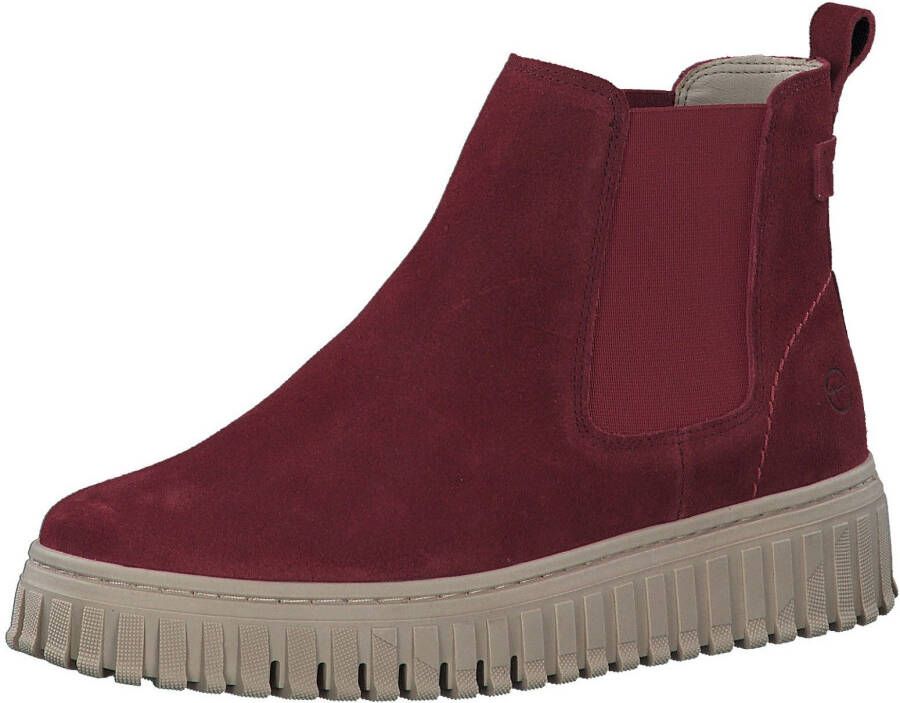 Tamaris Chelsea-boots plateau enkellaars laarzen met stretch aan beide zijden