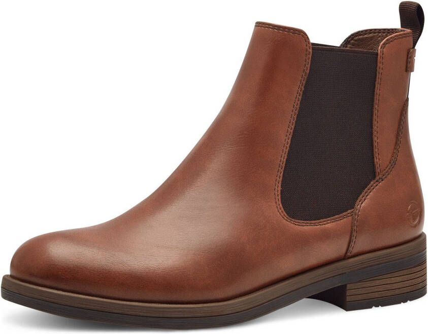 Tamaris Chelsea-boots blokhak laarsjes business schoen instapschoen aantrekband - Foto 3