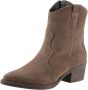 Tamaris Stevige Western-stijl Suède Enkellaars Bruin Dames - Thumbnail 2