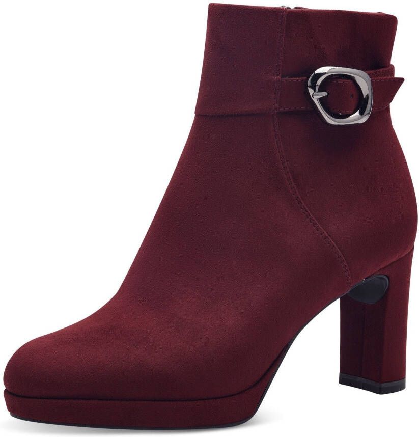 Tamaris Laarsjes blokhak avond schoen ankle-boots met elegante decoratieve gesp