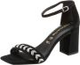 Tamaris Stijlvolle zwarte leren hoge hak sandalen Black Dames - Thumbnail 5